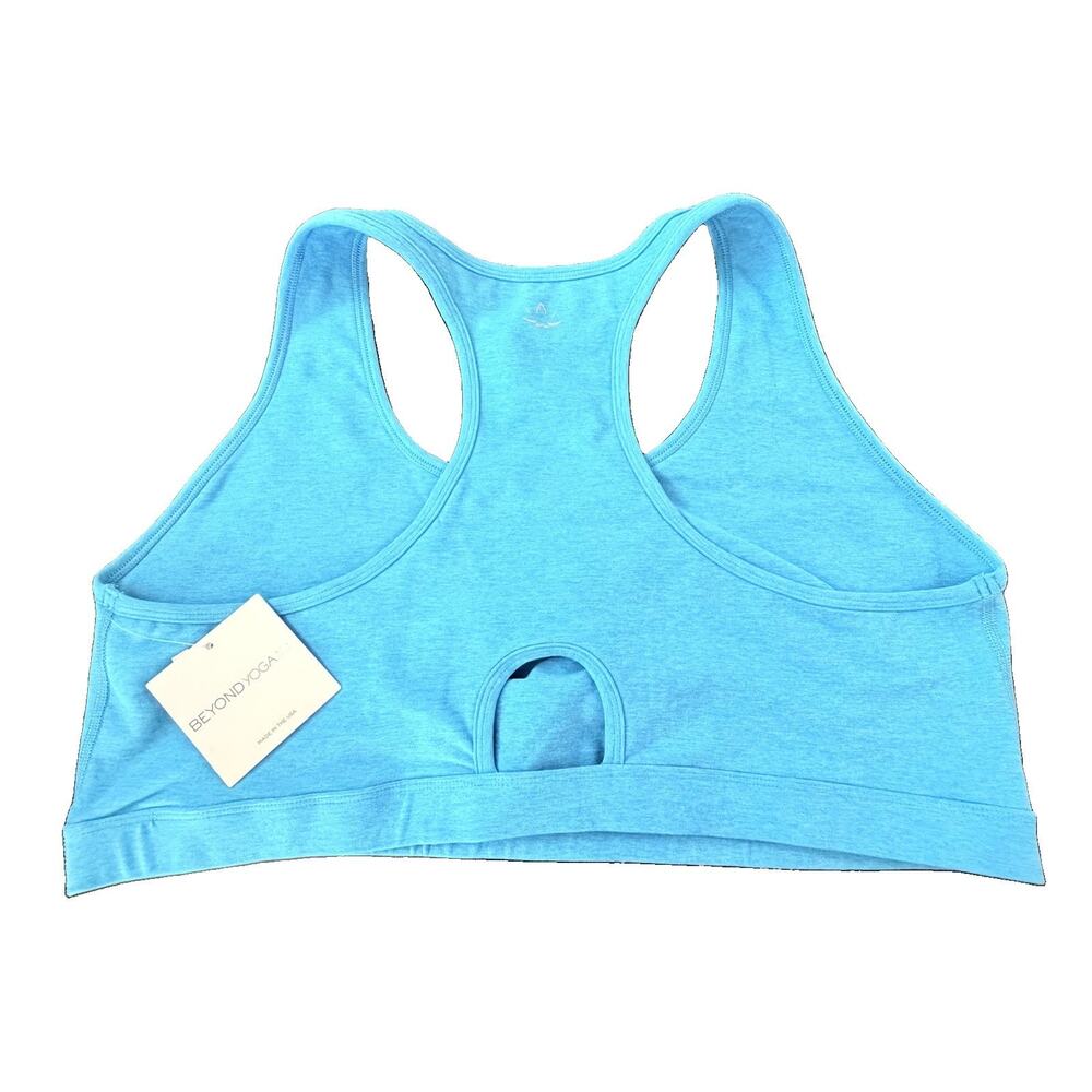 New Beyond Yoga Plus Spacedye Got Your Back Bra Blue Heather 4X NWT